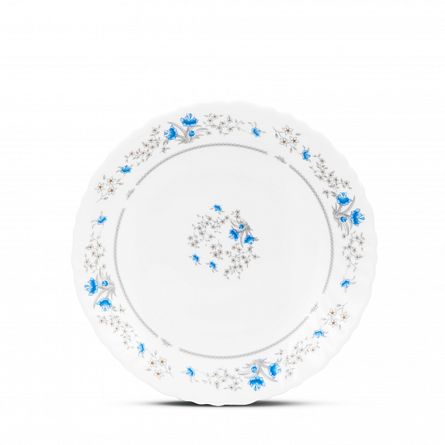 Тарелка десертная 19см FARFORELLE Голубой цветок стеклокерамика 000000000001214363