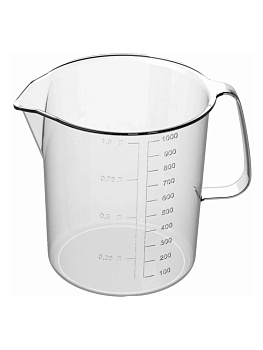 Кружка мерная 1л PHIBO бесцветный пластик 000000000001229620