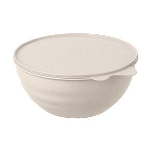 Миска с крышкой 1,55л PHIBO WAVE бежевый флэк пластик 000000000001222400