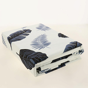 Комплект постельного белья евро LUCKY Сновидение 2наволочки50х70см 1пододеяльник215х220см 1простыня220х240см сине-белый поплин 100%хлопок 000000000001206533