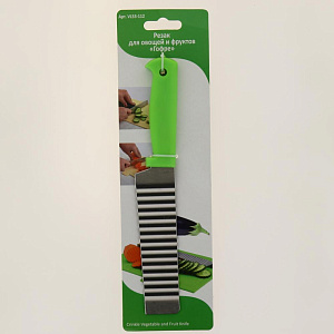 Резак для овощей и фруктов 8х1,4х30,5см МУЛЬТИДОМ Гофре нержавеющая сталь 000000000001189977