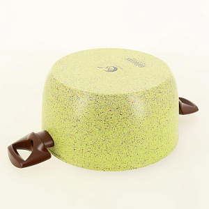 Кастрюля 5л 24см TVS Dada INDUCTION бакелитовые ручки желтый алюминий 000000000001209372