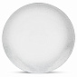 Тарелка обеденная 28см GLASSCOM белая с серебром стекло
