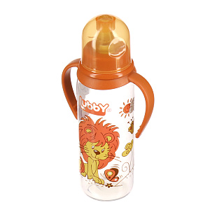 Бутылочка с соской от 0 месяцев Веселые животные Lubby, 250мл 000000000001135404