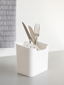 Подставка для кухонных принадлежностей 12x9x10,5см DE'NASTIA белый полипропилен 000000000001230491