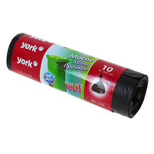 Мешки для мусора LDPE York, 120?87 см, 160л, 10 шт. 000000000001073235