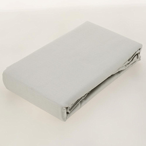 Проcтыня 210x240см DE'NASTIA серый 100%хб сатин C010837 000000000001204363