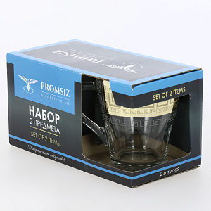 Набор кружек 2шт 250мл ПРОМСИЗ Барокко стекло 000000000001207833