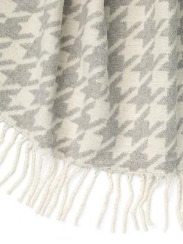 Покрывало 200x230см LUCKY Гусиные лапки серый/белый 50%хлопок/35%акрил/15%полиэстер 000000000001218831