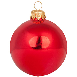 Украшение декоративное Шар 8,5см MOROZCO красный глянц пластик 000000000001220387