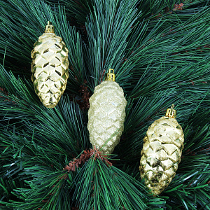 Набор декоративных украшений Шишка Посуда Центр, 9 см, 3 шт. 000000000001161750