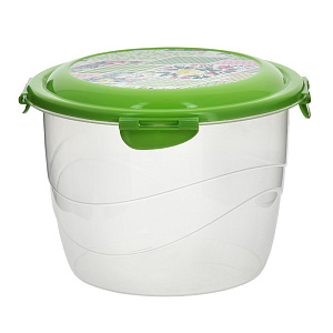 Контейнер для продуктов 1,24л БЫТПЛАСТ CLICK&LOCK D15,3 H11,1см с декором бежевый пластик 000000000001167490