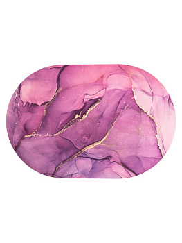 Коврик для ванной 60х40см овальный с принтом в ассортименте силикон 000000000001229197