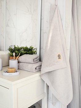 Полотенце 70х130см DE'NASTIA SOFT COLLECTION светло-серый хлопок-100% 000000000001216098