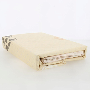 Комплект постельного белья 2-спальный ЛЮБОВЬ И ЖИЗНЬ Сердца простынь180х215см пододеяльник215х175см наволочки70х70см-2шт бежевый бязь хлопок 000000000001209369