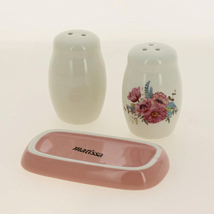 Набор для специй 11,3x6,9x7,8см Пионы Доломит M56052 000000000001193774