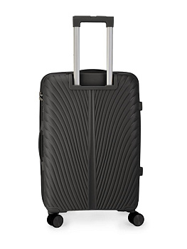 Чемодан на колесах M (42х26х65см) молния черный PP 000000000001226535