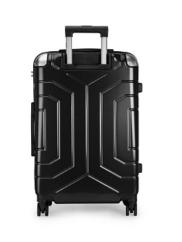 Чемодан на колесах L (48х30х75см) соты черный PC 000000000001226581