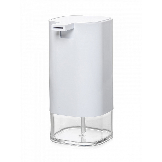 Диспенсер для жидкого мыла 9,9х7,7х16см DE'NASTIA STABLE W белый пластик/акрил 000000000001224735