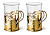 Набор стаканов в подстаканнике APOLLO genio Cite Gold 250 мл 2 шт,CTG-250 000000000001192564