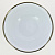 Салатник 13,6см 600мл LUCKY Точки металлическая кайма белый керамика 000000000001211234