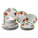 Столовый набор Цветы Estetica, 18 предметов 000000000001170359