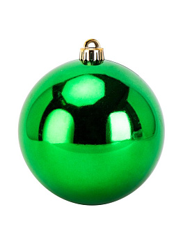 Декоративное украшение Шар на елку 15см изумруд пластик 000000000001224152