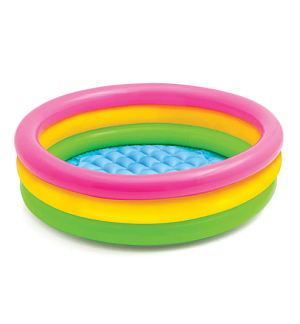 Бассейн 152х38см BESTWAY Радуга с надувным бортом 3 вида 57241\197282 000000000001086184