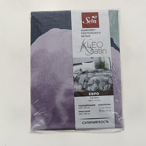 КПБ KLEO САТИН 100% хлопок Евро с нав. 50*70  дизайн EITEL/06 арт.01473306 000000000001190868