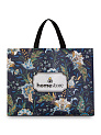 Сумка для покупок 47х36х10см HS цветочные узоры до 10кг синий пластик 000000000001227572