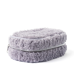 Косметичка 15x6x10см LUCKY Уютная с шерпой серый полиэстер 000000000001216880