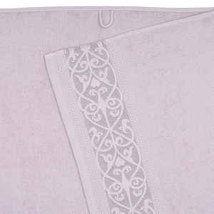 Полотенце махровое 70х130см DINA ME Вензельный бордюр сиреневое хлопок 000000000001212854