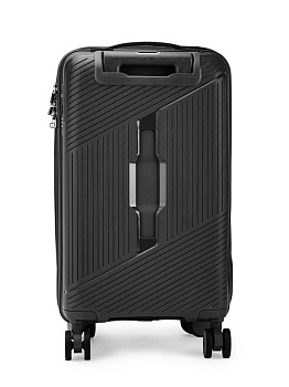 Чемодан на колесах S (36х22х55см) полосы черный PP 000000000001226552