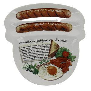 Тарелка 23,3х23см LARANGE Английский завтрак с беконом фарфор 000000000001204450