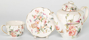 Сервиз чайный 9 предметов (чашка 250мл-4шт/блюдце-4шт/чайник 1,25л) BALSFORD Анадэ подарочная упаковка фарфор 000000000001205656