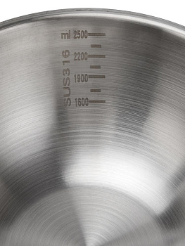 Миска 2,5л 25см нержавеющая сталь 000000000001229395
