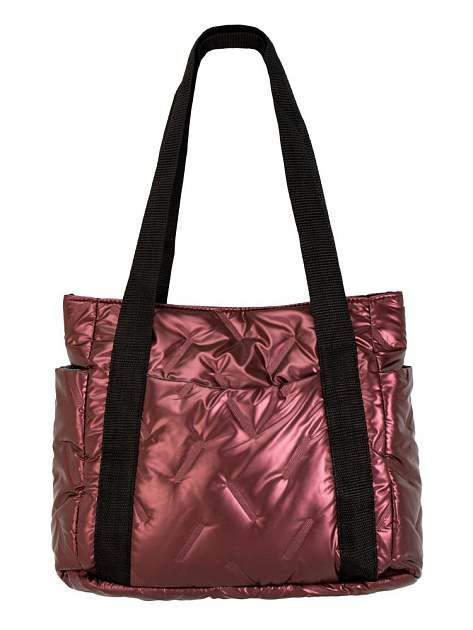 Сумка шоппер 35х11х29см стеганная с боковыми карманами бордо полиэстер 000000000001229468