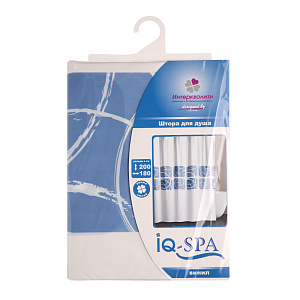 Штора для ванной комнаты IQ-Spa, 180х200 см, ПВХ 000000000001126379