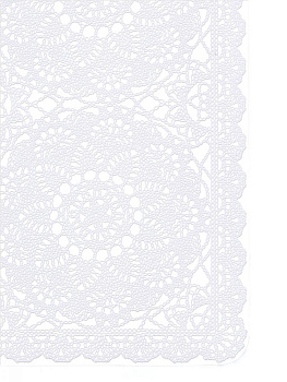 Салфетка сервировочная 30x45см праздничная ПВХ  ажурная, белыйE020147 000000000001194079