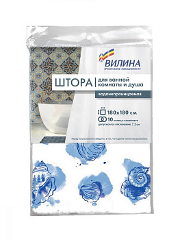 Штора для ванной 180х180см V-LINE полиэтилен 000000000001022720