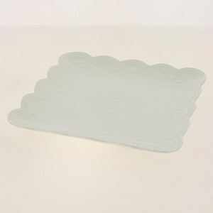 Тарелка 26см ф.квадратБабочка белаяHD-004W 000000000001181062