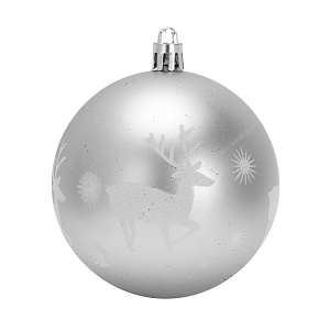 Декоративное украшение Набор шаров 4шт 8см серия Голубая микс пластик 000000000001224114