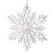 Новогоднее подвесное елочное украшение Снежинка резная серебряная из полипропилена 14,5x12,5x0,2см 82279 000000000001201807