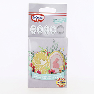 Форма для вырезания печенья 8х6см DR.OETKER Яйцо 4 трафарета 10,5х7см металл 000000000001198453