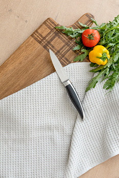 Нож для чистки овощей 10см DE'NASTIA Wave line черный нержавеющая сталь/пластик 000000000001228023