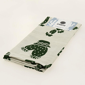 Полотенце кухонное DeNASTIA Коллекция "Кактусы" 40x60см Хлопок70%/ПЭ30% молочный/зелёныйD000201 000000000001202897