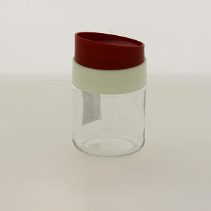 Диспенсер для соли/перца/специй 212мл FACKELMANN Style красная крышка стекло 000000000001194396