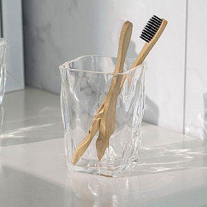 Стакан для зубных щеток 7,7x7,7x11см DE'NASTIA ICEBERG прозрачный акрил 000000000001224746