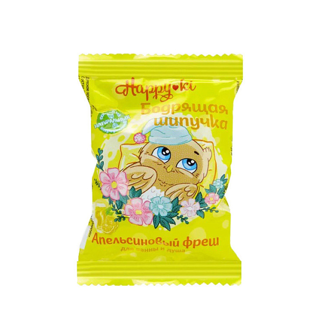 Средство шипучее для ванн 40г ЛАБОРАТОРИЯ КАТРИН Happiki Бодрящая шипучка 000000000001225618