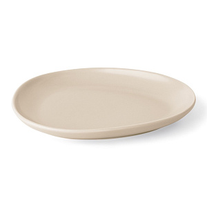 Тарелка десертная 18,5x15x2см DE'NASTIA Оливки-однотон плоская молочный фарфор 000000000001217752